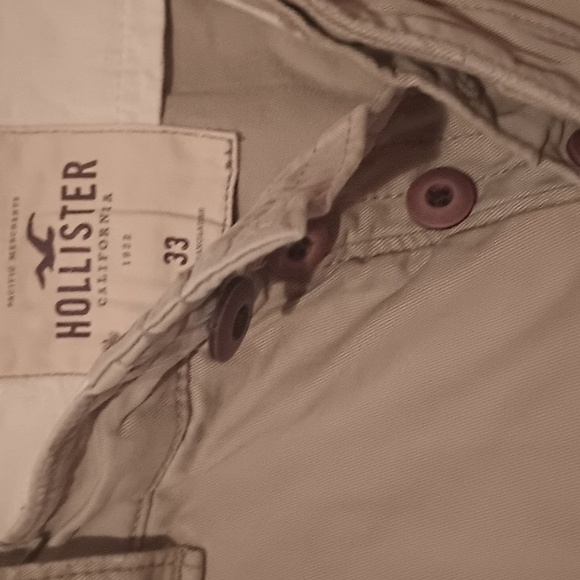 Men's Hollister Shorts Buttonfly Khaki - Picture 3 of 5